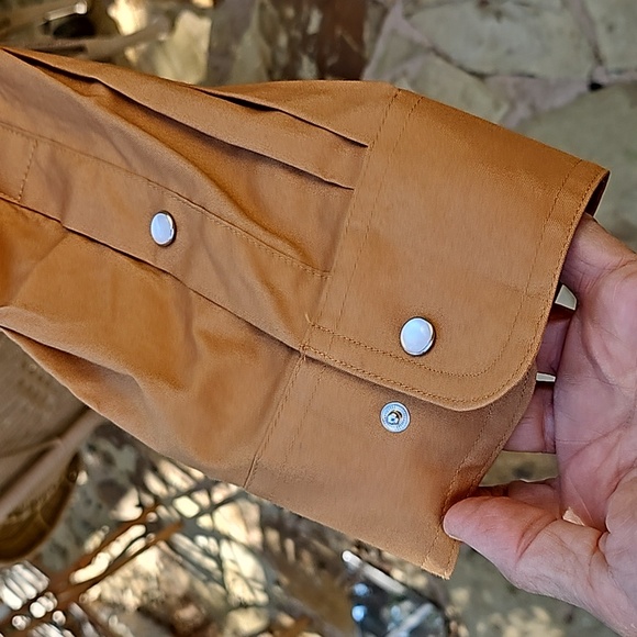 Wyoming Traders XXL FORMER TEXAS RANGERS rust brown cotton Blend pearl snaps - Picture 4 of 11